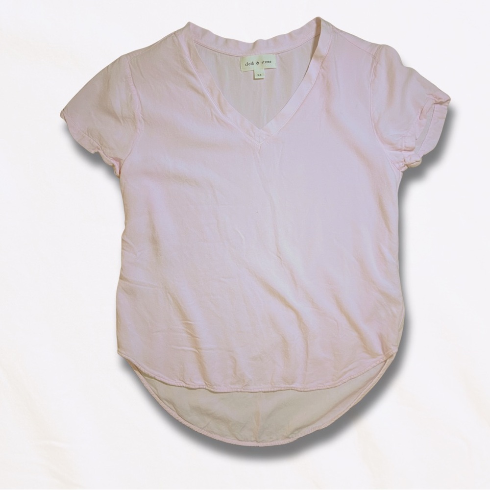 Cloth & Stone Blush V-Neck Short Sleeve Tee